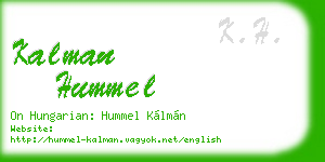 kalman hummel business card