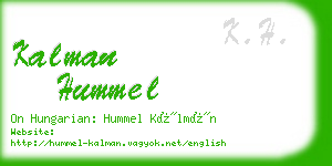 kalman hummel business card